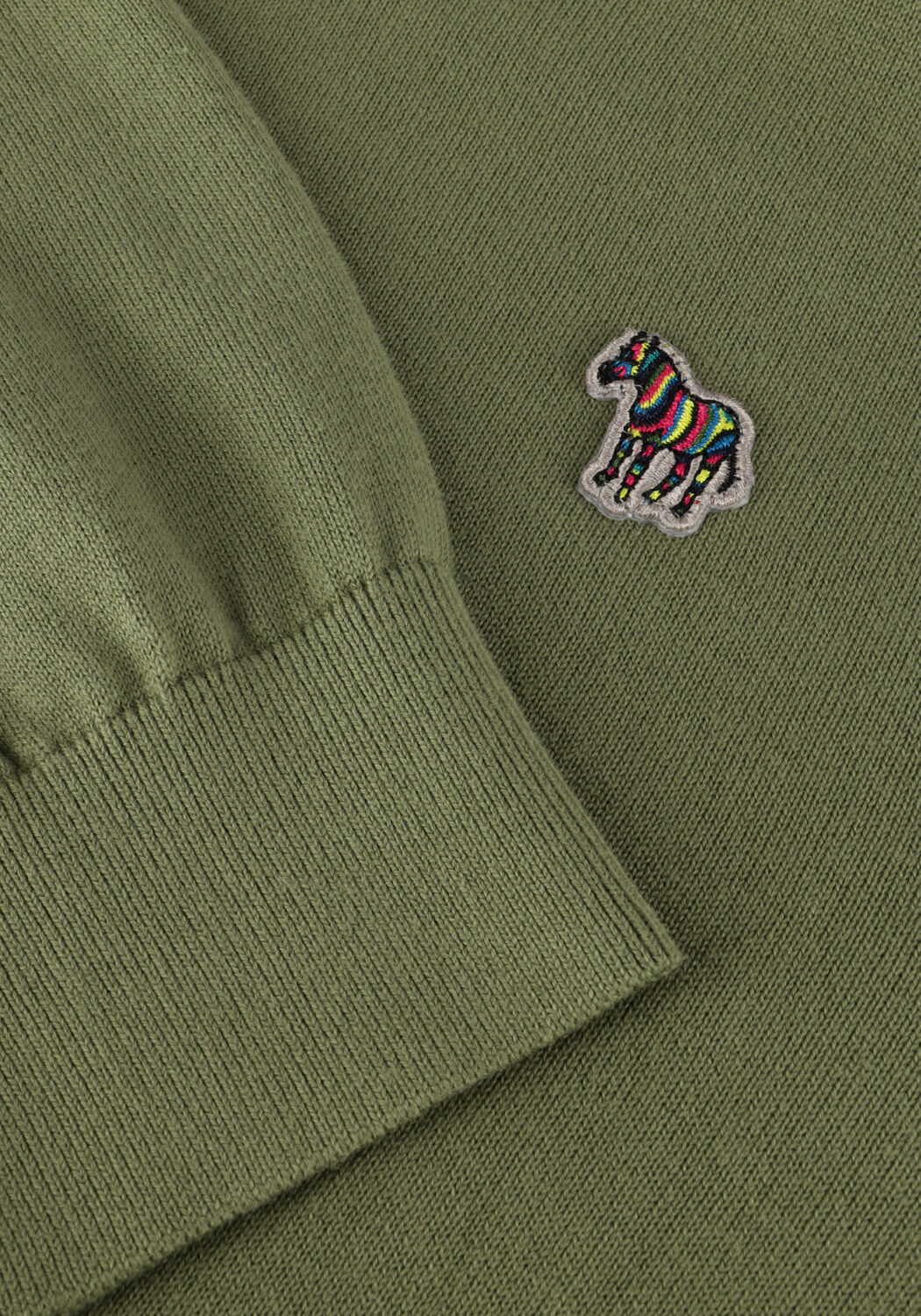 Groene PS PAUL SMITH Trui MENS SWEATER CREW NECK ZEB BAD - large