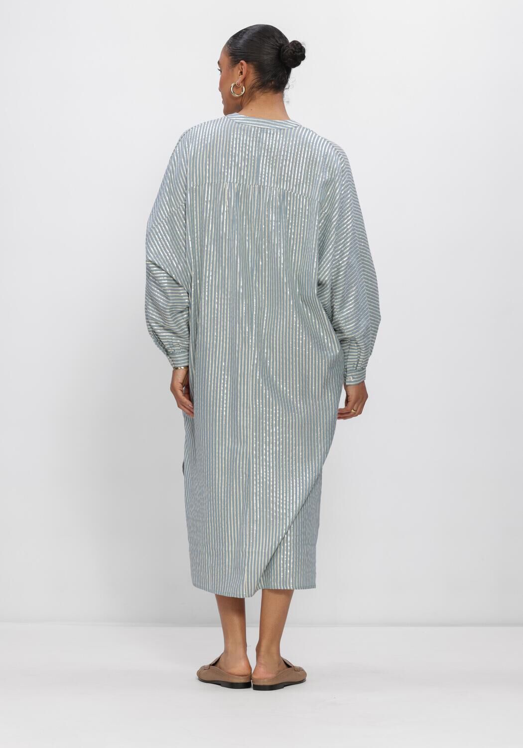 Blauwe SUMMUM Jurken DRESS STRIPE - large