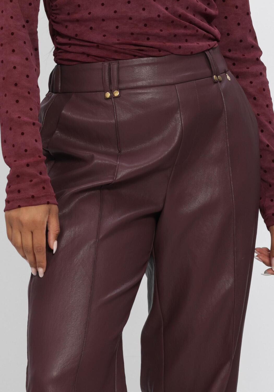 Rode NUKUS Broeken JILL PANTS PU - large