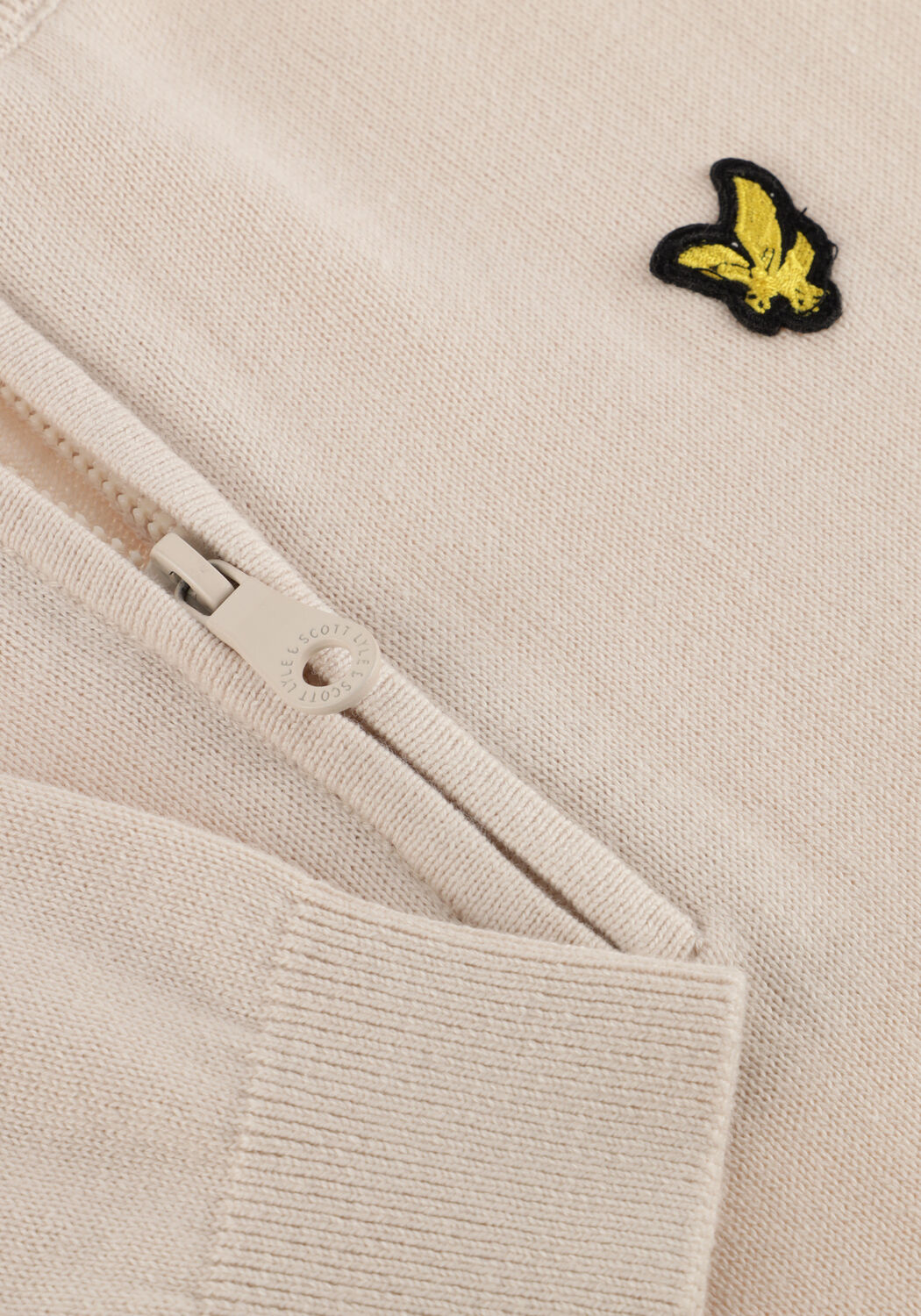 Creme LYLE & SCOTT Trui 1/4 ZIP JUMPER - large