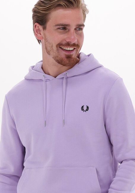 Lila FRED PERRY Truien/vesten TIPPED HOODED SWEATSHIRT - large