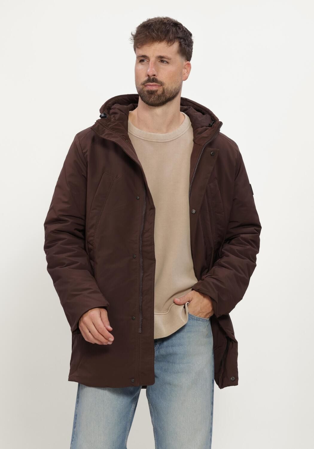 Bruine G-STAR RAW Winterjassen CLEAN VODAN PDD HDD PARKA - large