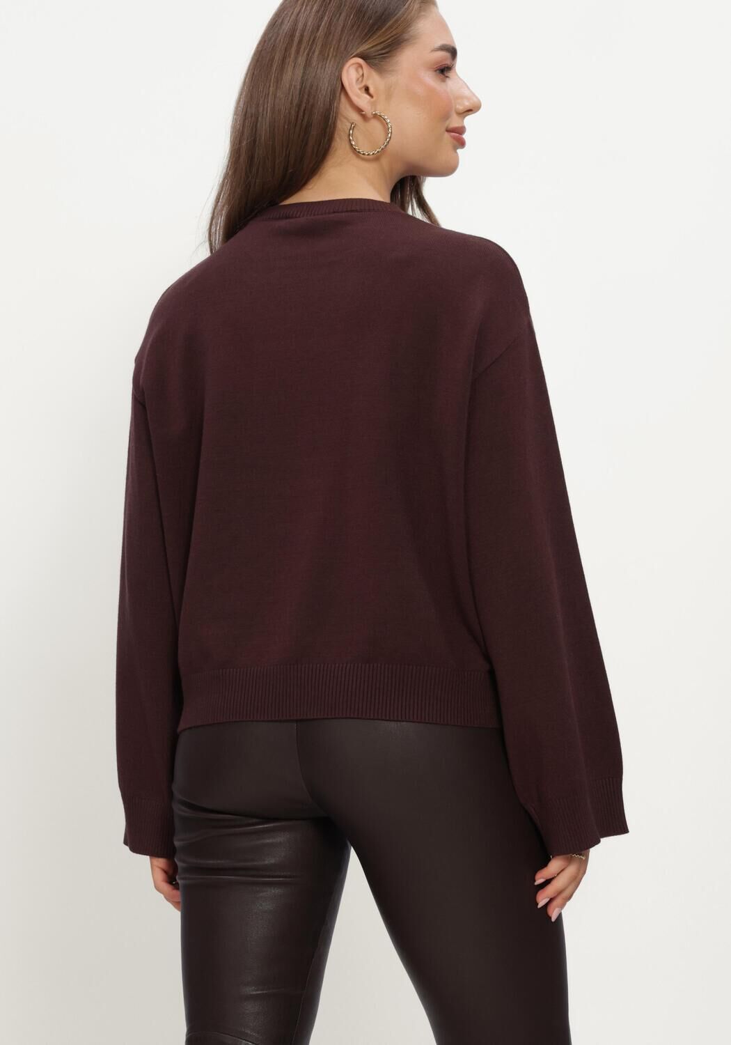 Bruine STUDIO AR Truien/vesten JOANNA VISCOSE BLEND KNIT - large
