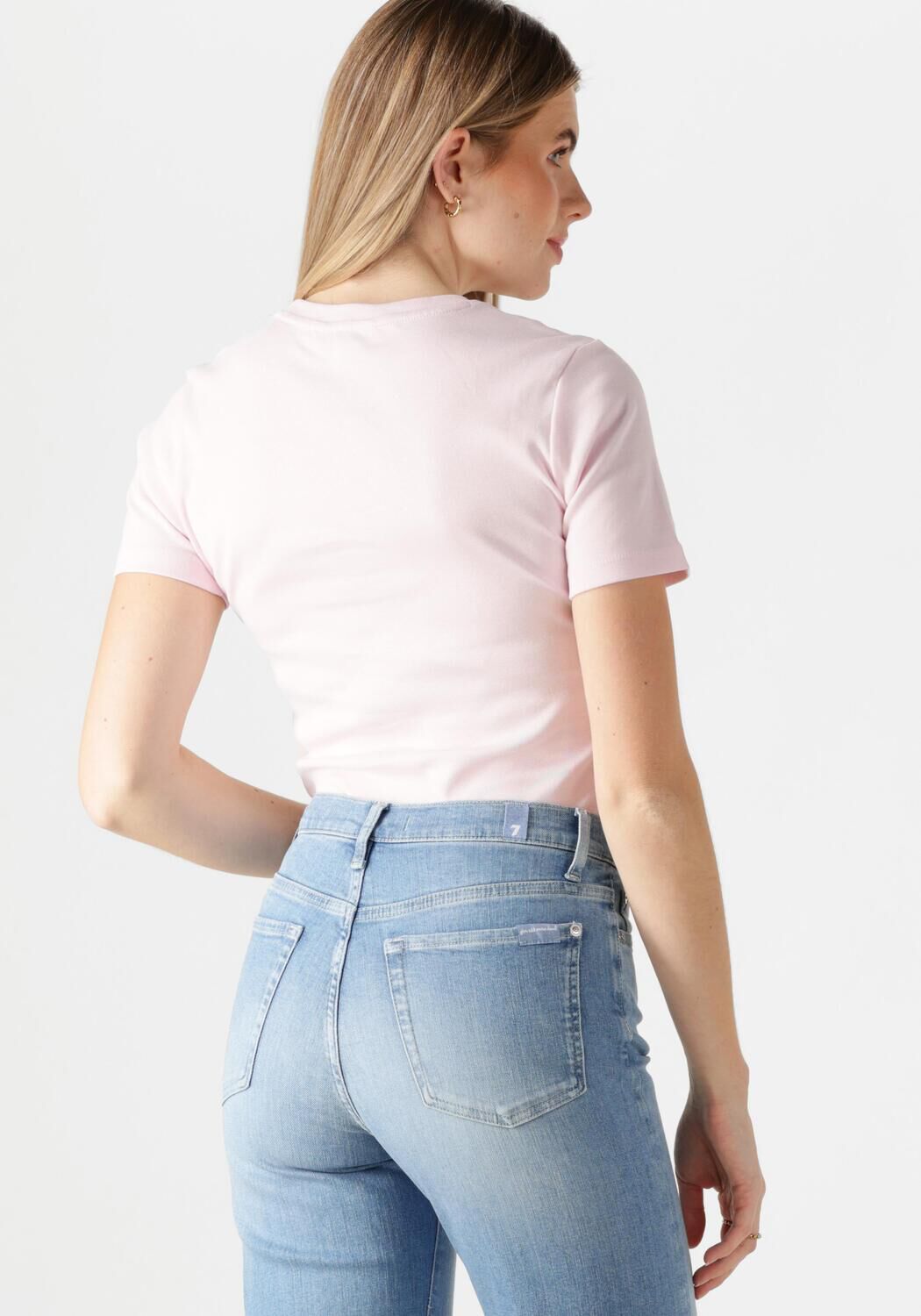 TOMMY HILFIGER Dames Tops & T-shirts Slim Cody C-nk Ss Lichtroze
