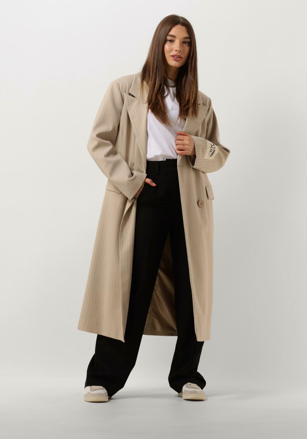 Zand ALIX THE LABEL Mantel LADIES WOVEN PINSTRIPE COAT | Omoda