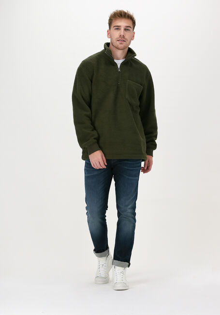 Groene SELECTED MEN Sweater SLHRELAXBRENAN HIGH NECK SWEAT - large