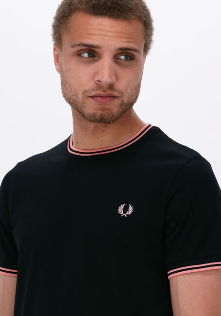 Zwarte FRED PERRY T-shirt TWIN TIPPED T-SHIRT - large