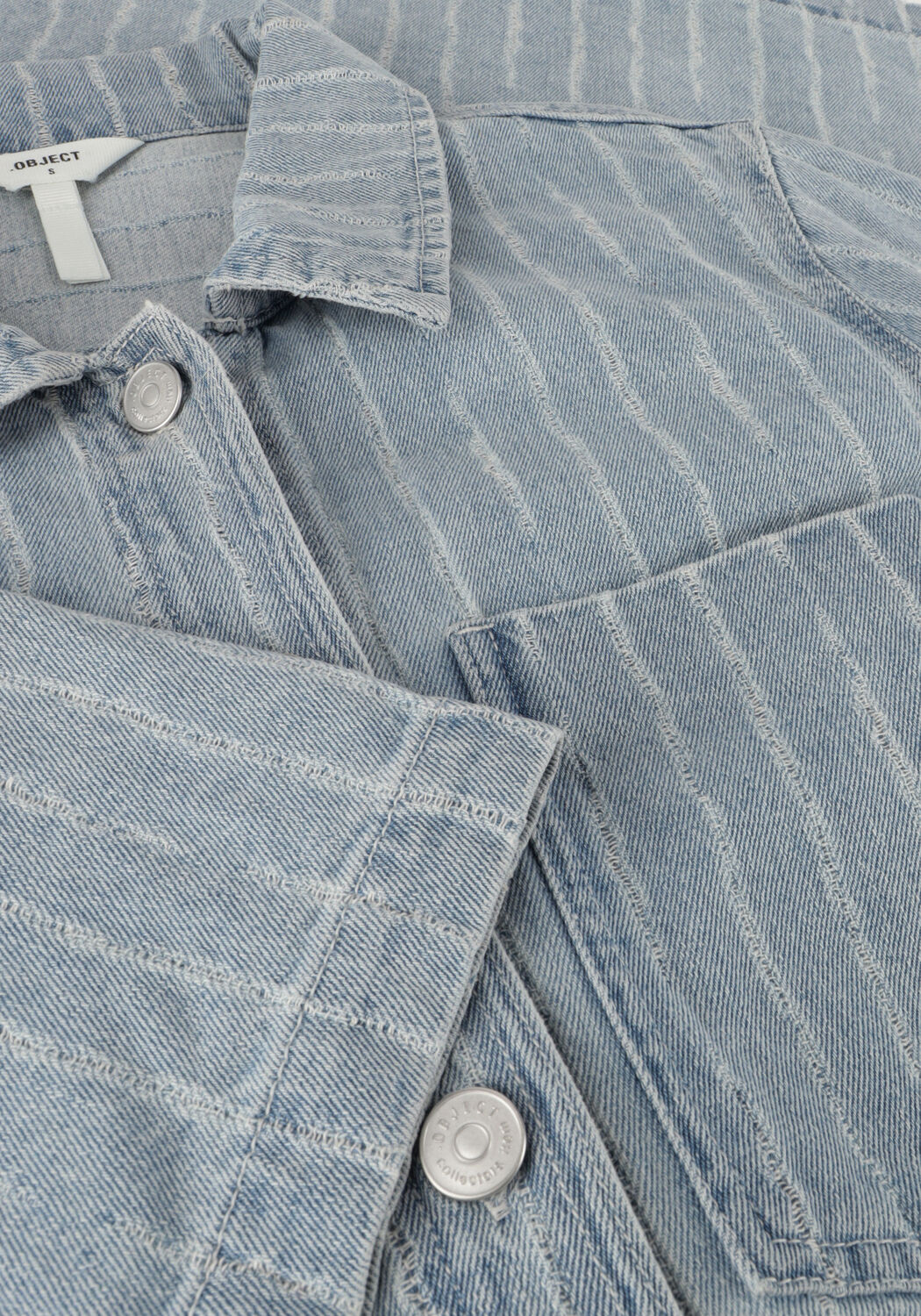 Blauwe OBJECT Mini jurk OBJSALI DENIM DRESS - large