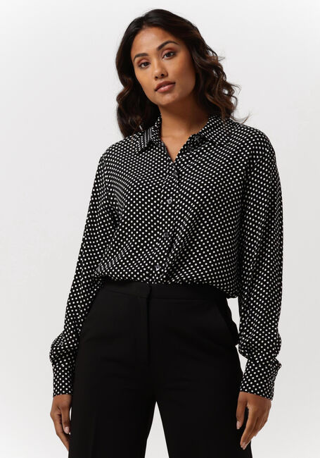 Zwarte VANILIA Blouses DOTTED SHORT SHIRT - large