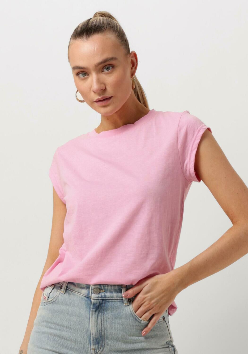 CC HEART Dames Tops & T-shirts Basic T-shirt Roze