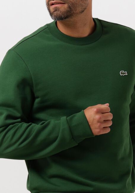 Groene LACOSTE Sweater CLASSIC FIT BRUSHED FLEECE SWEATSHIRT - large