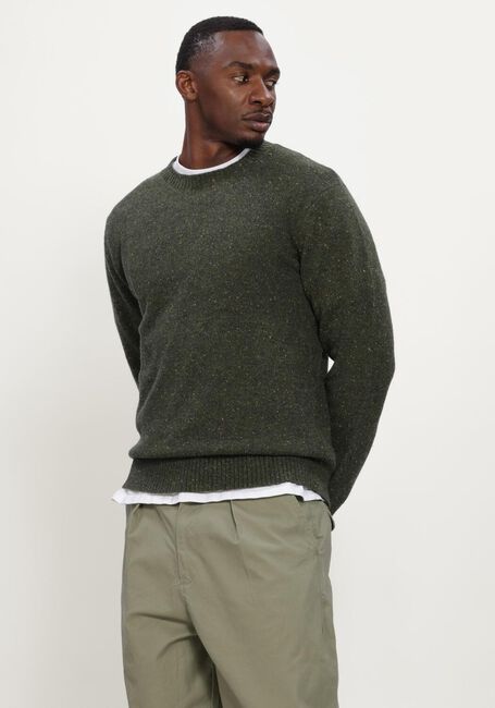 Groene SELECTED MEN Trui LMNEIL LS KNIT NEPS CREW NECK - large
