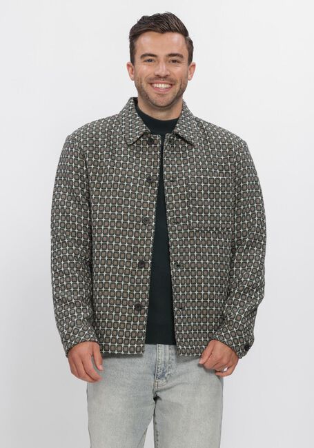 Donkergroene DSTREZZED Overshirt DS_LINO GOLFBALL OVERSHIRT - large