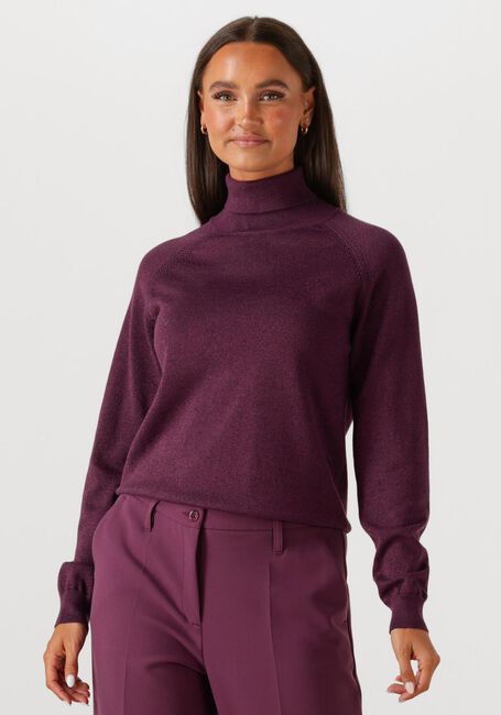 Bordeaux SUMMUM Trui TURTLE NECK SWEATER SOFT VISCOSE POLYAMIDE LUREX KNIT - large
