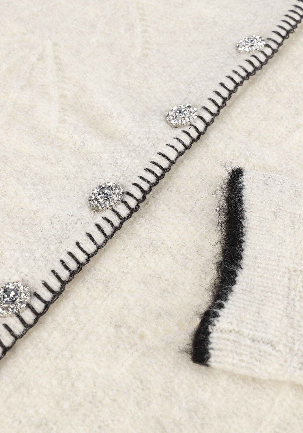 Gebroken wit Y.A.S. Vest YASTIPPA LS KNIT CARDIGAN - large