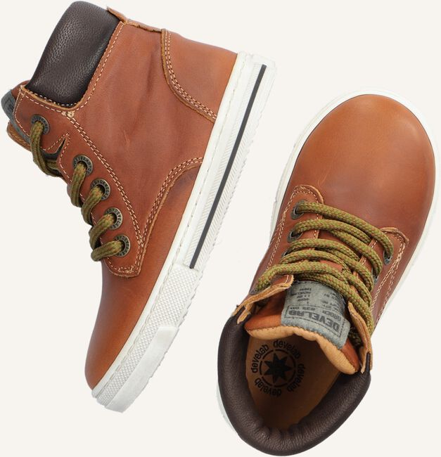 Cognac DEVELAB Hoge sneakers 41901 Cognac DEVELAB Hoge sneakers 41901 - large