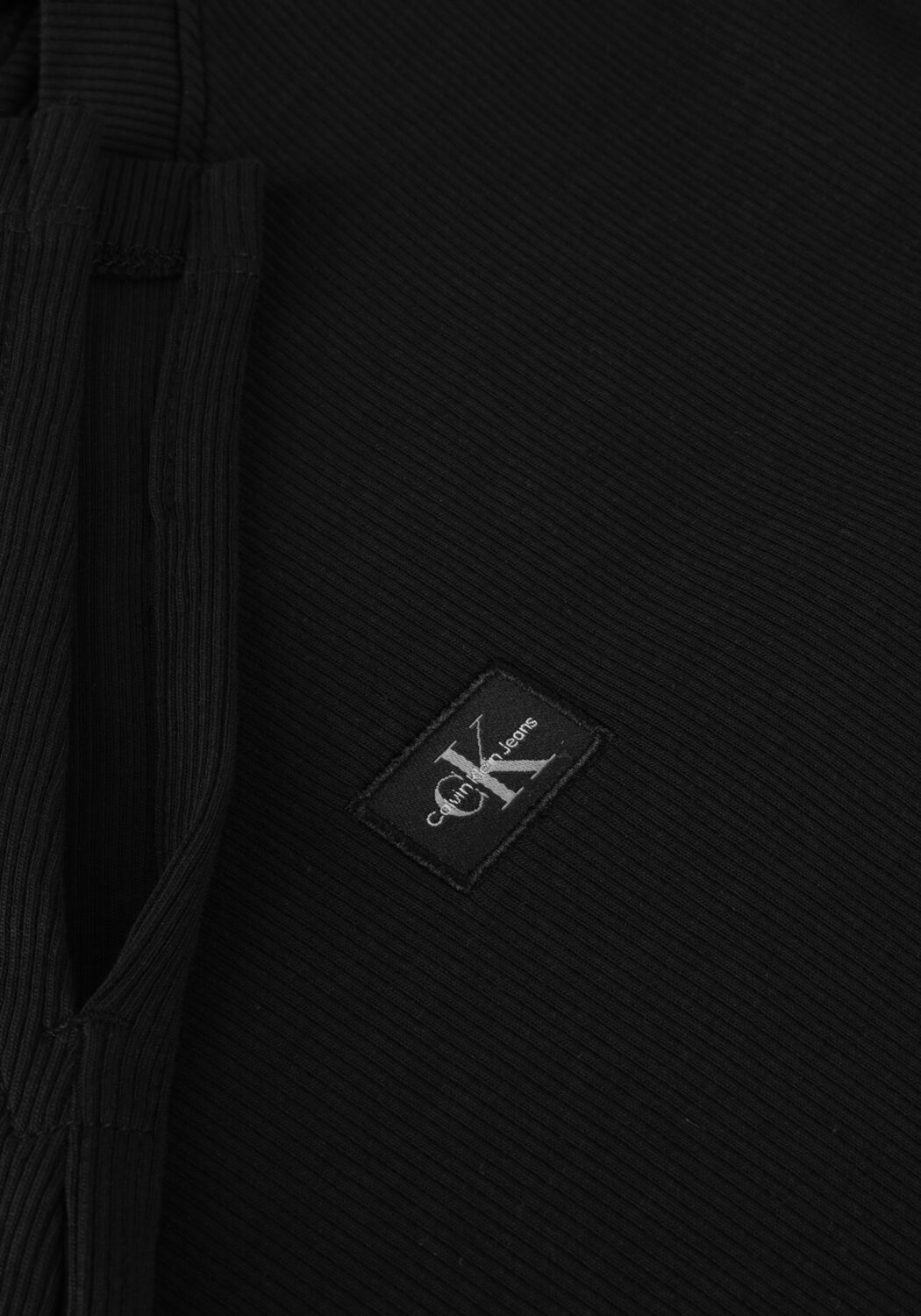 Zwarte CALVIN KLEIN Tops & T-shirts WOVEN LABEL RIB LS TOP - large