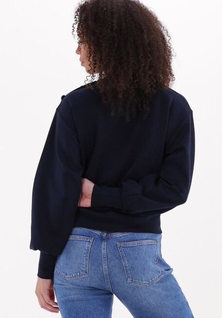 Donkerblauwe SCOTCH & SODA Sweater LOOSE FIT BUTTON SHOULDER CREWNECK - large