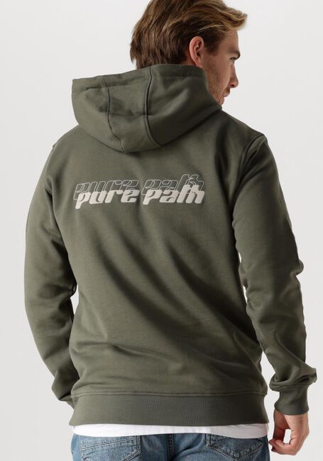 Groene PURE PATH Trui REGULAR FIT SWEATERS HOODIE302 - large