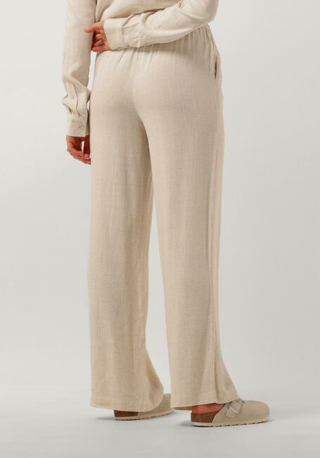 Beige SELECTED FEMME Wijde broek SLFVIVA-GULIA HW LONG LINEN PANT NOOS - large