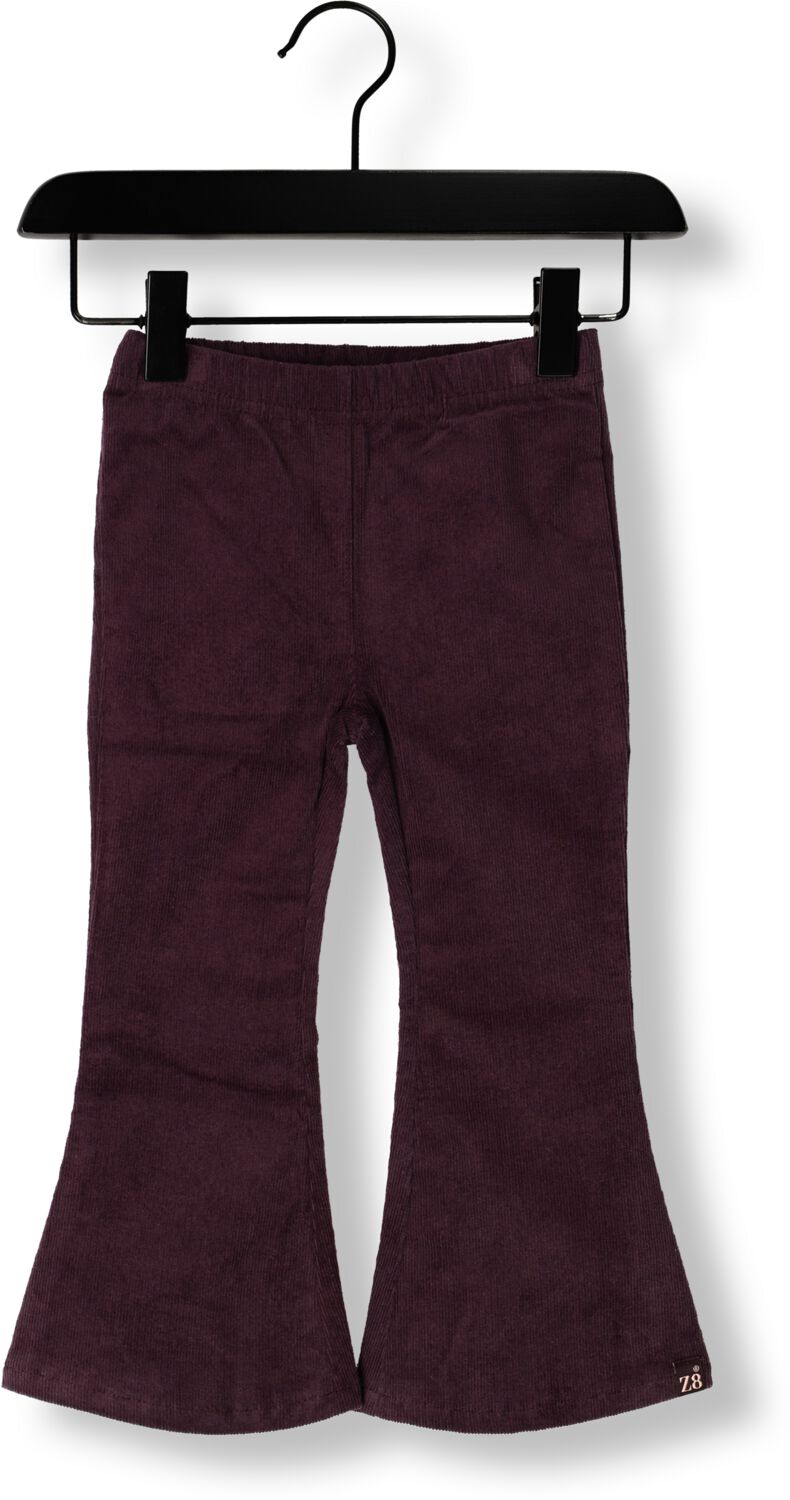 Z8 fluwelen flared broek Shirley paars Meisjes Fluweel Effen 98