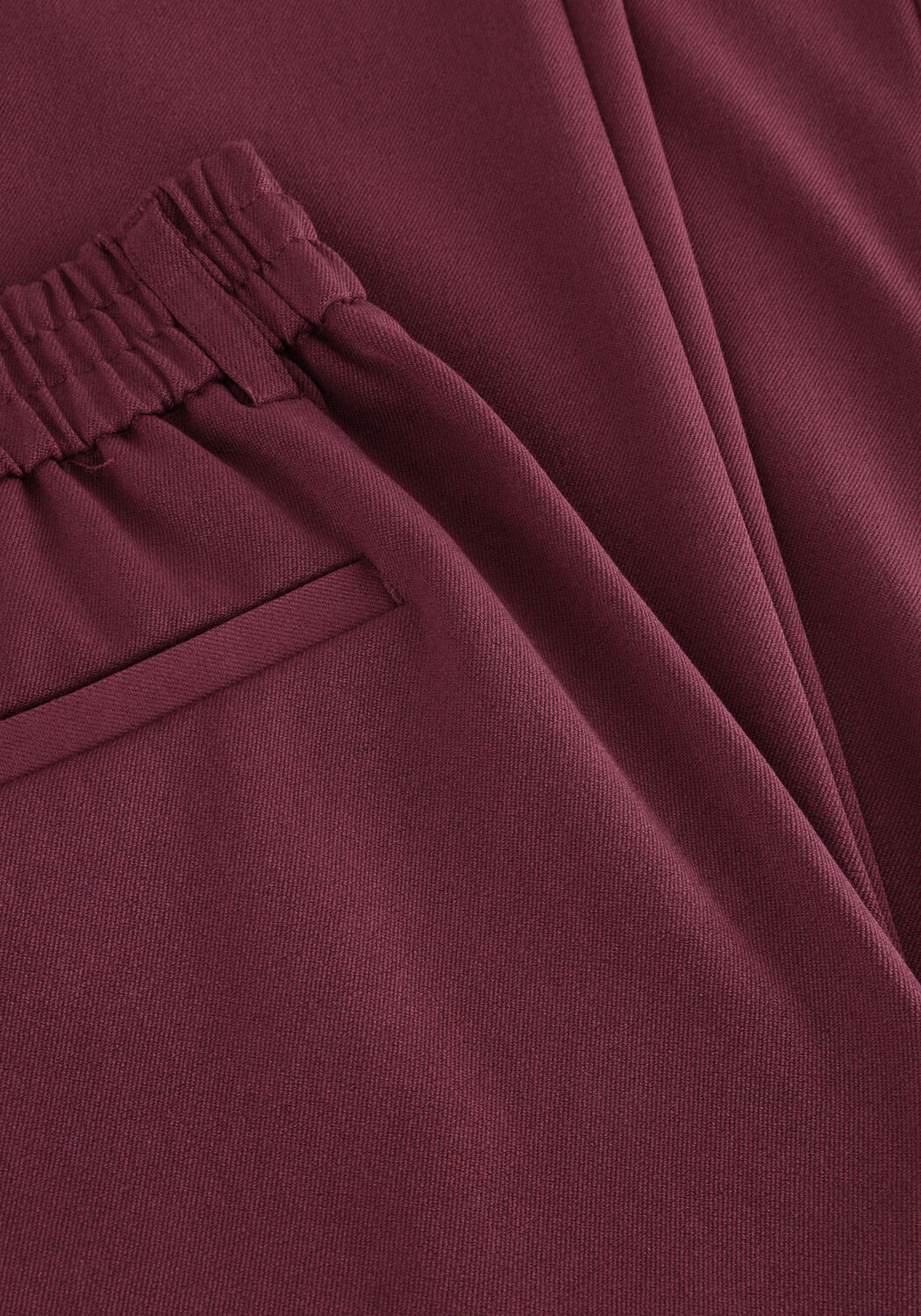 Bordeaux OBJECT Wijde broek OBJLISA WIDE PANT - large