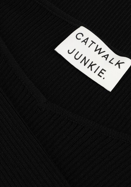 Zwarte CATWALK JUNKIE Tops & T-shirts RIB V-NECK KNIT Zwarte CATWALK JUNKIE Tops & T-shirts RIB V-NECK KNIT - large