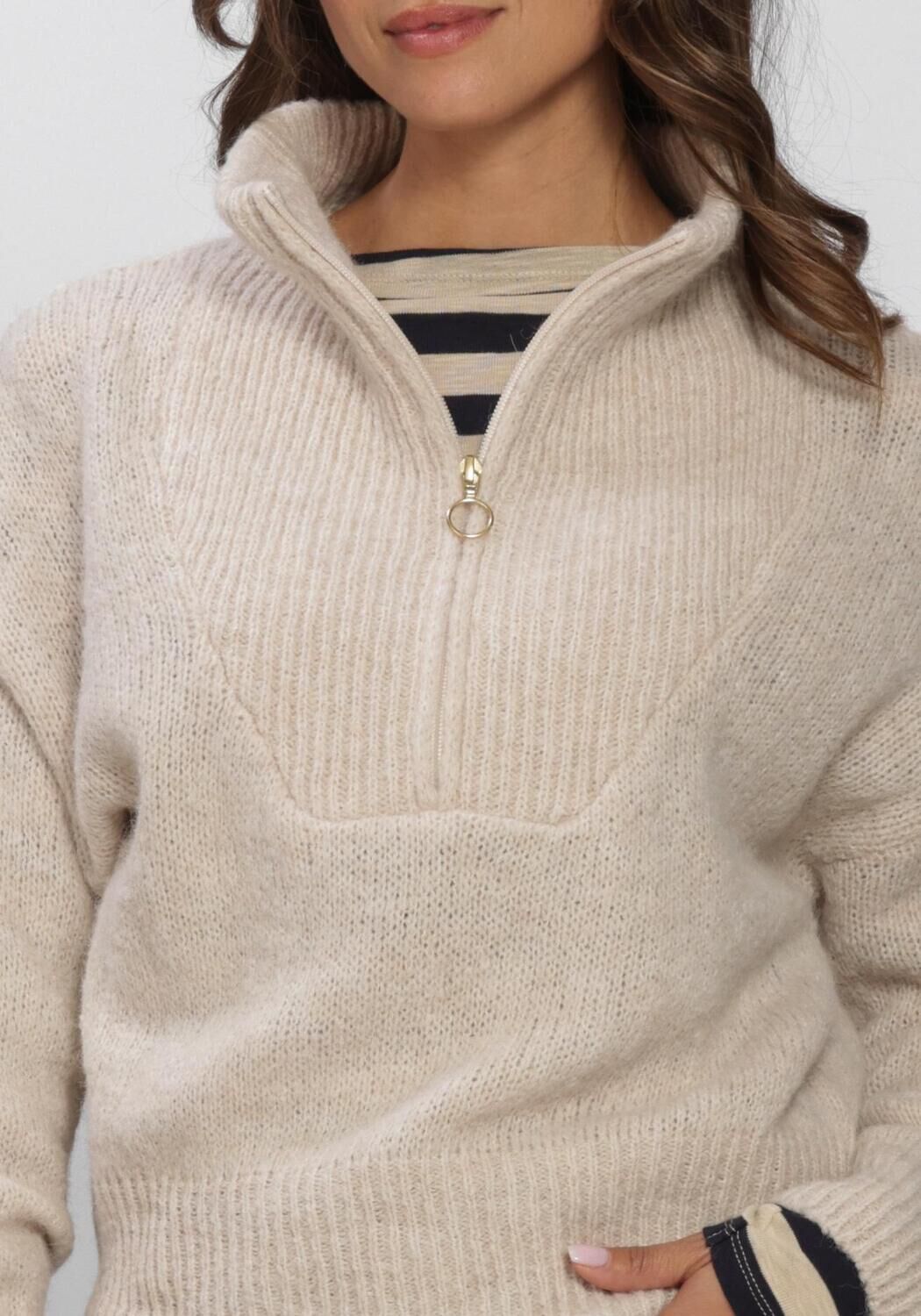 Beige BY-BAR Trui BOXY BEAU PULLOVER - large