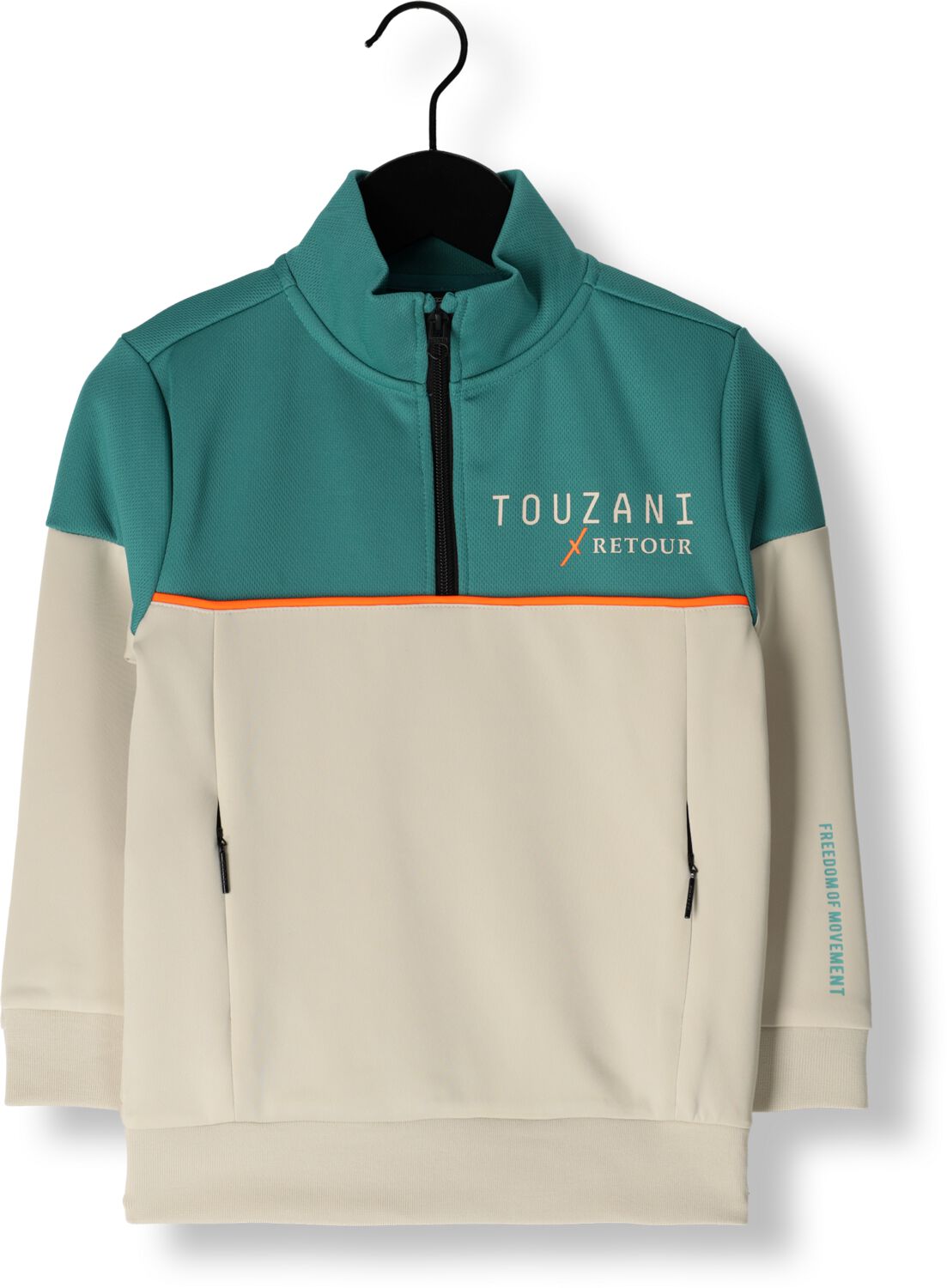 Retour Jeans Retour X Touzani sweater Driver ecru groen Meerkleurig 170 176