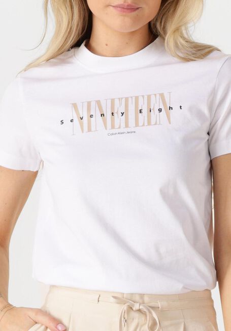 Witte CALVIN KLEIN T-shirt 19 GRAPHIC REG TEE - large