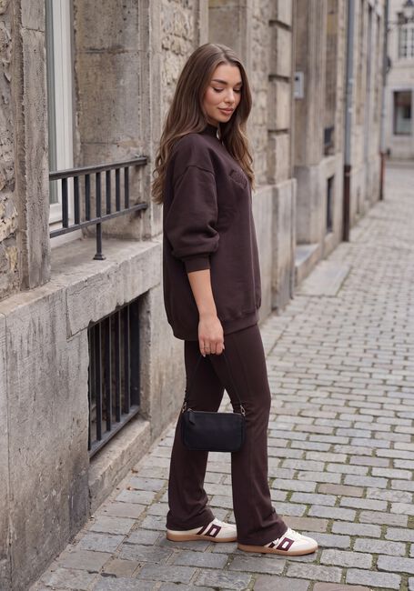 Bruine DEBLON SPORTS Flared broek CELINE FLARED LEGGINGS - large