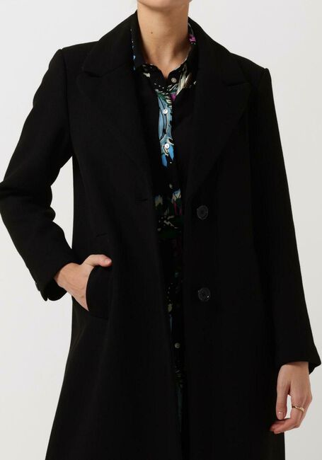 Zwarte NOTRE-V Mantel WOL COAT LONG - large