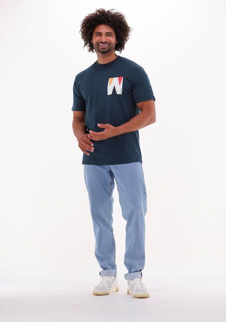 Donkergroene WOODBIRD T-shirt TROPE BOX TEE - large