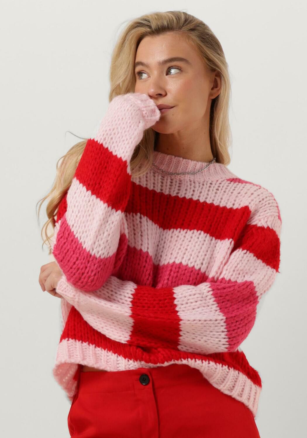 YDENCE Dames Truien & Vesten Knitted Sweater Zaya Roze