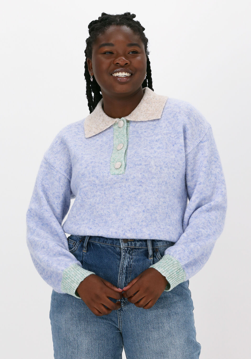 blauwe envii trui enaudette knit 5249