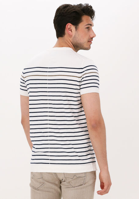 Witte DSTREZZED T-shirt CREW S/S CONTRAST STRIPE KNIT - large