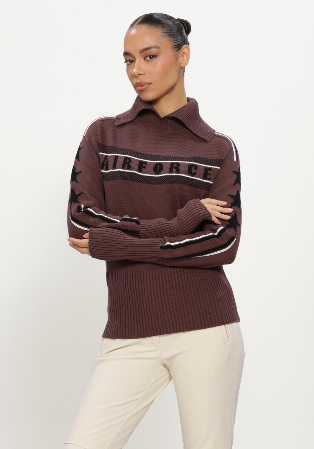 Bruine AIRFORCE Coltrui ELDORA MOUNTAIN KNIT - large