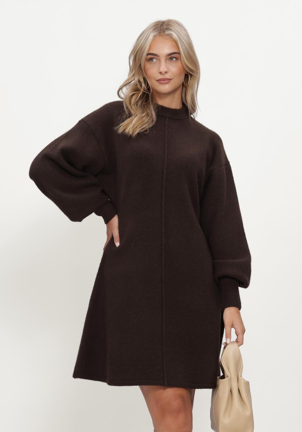 Bruine NOTRE-V Mini jurk NV-ILJA - large