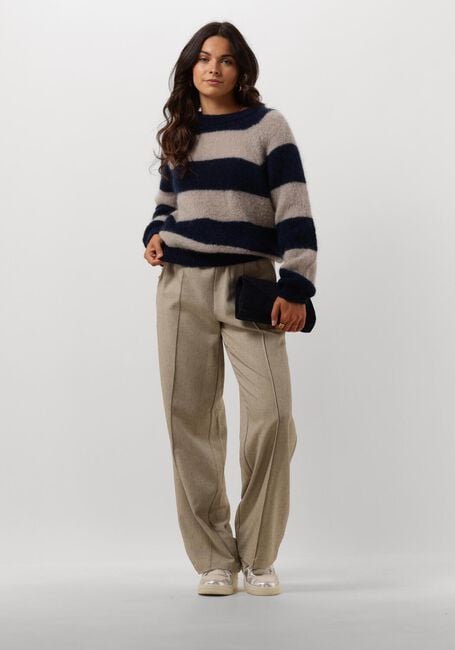 Donkerblauwe BY-BAR Trui SIAN STRIPE PULLOVER - large