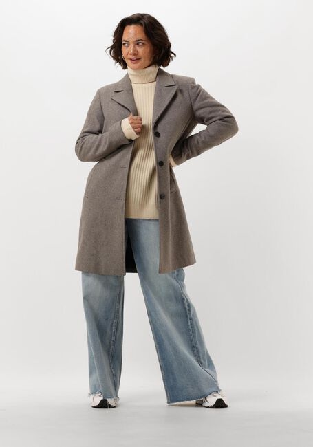 Grijze SELECTED FEMME Mantel SLFNEW ALMA WOOL COAT - large