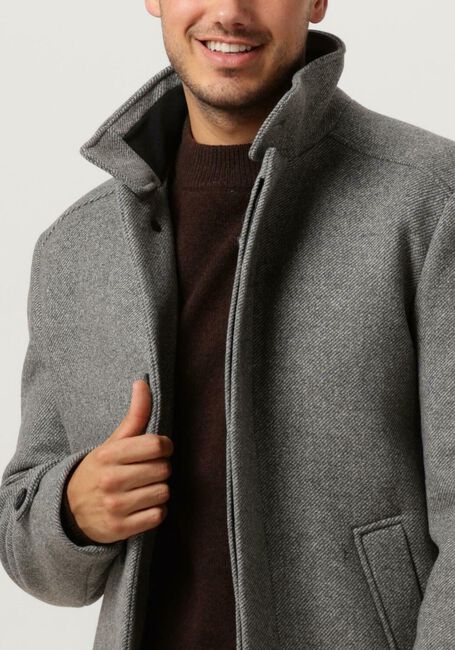 Grijze SELECTED HOMME Mantel SLHREUBEN WOOL COAT B NOOS - large