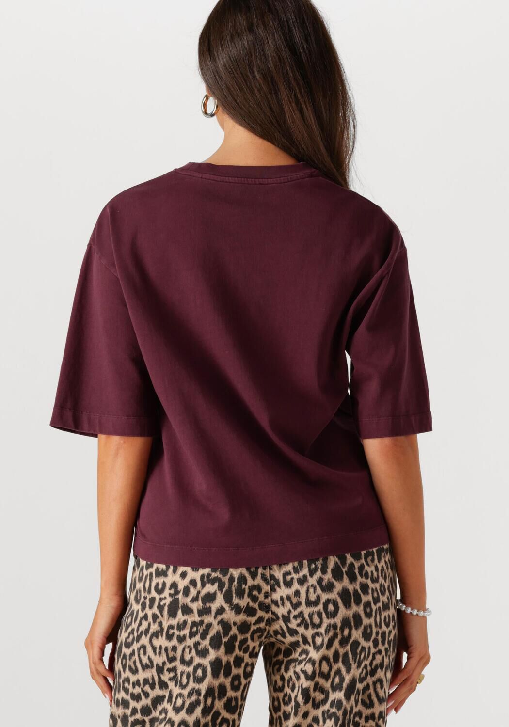 CATWALK JUNKIE Dames Tops & T-shirts Loose Fit Tshirt Bordeaux