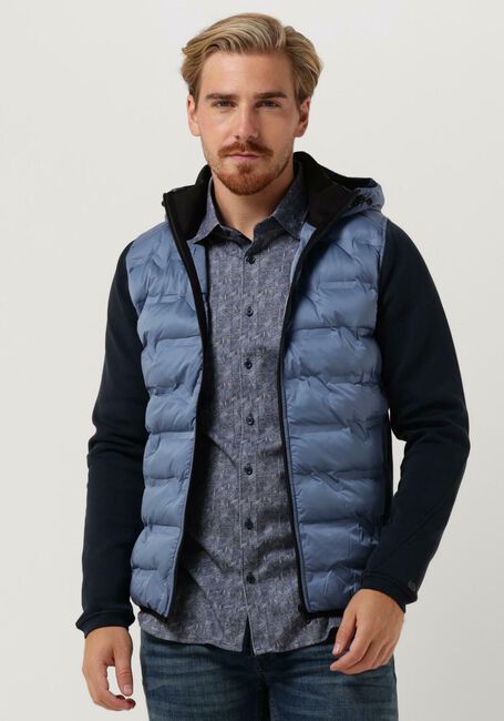 Blauwe CAST IRON Jack HOODED TECH JERSEY INTERLOCK - large