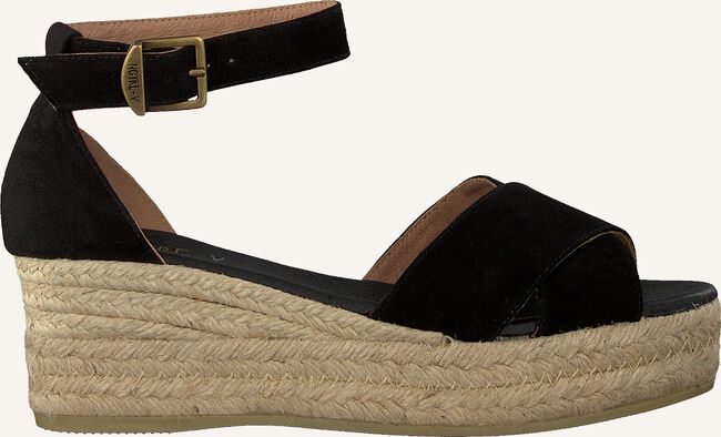 Zwarte NOTRE-V Platte sandalen PATTED LEATHER INSOCK Zwarte NOTRE-V Platte sandalen PATTED LEATHER INSOCK - large