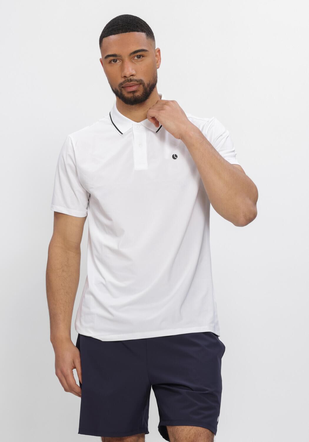 Witte BJORN BORG Sportpolo's ACE POLO SHIRT - large