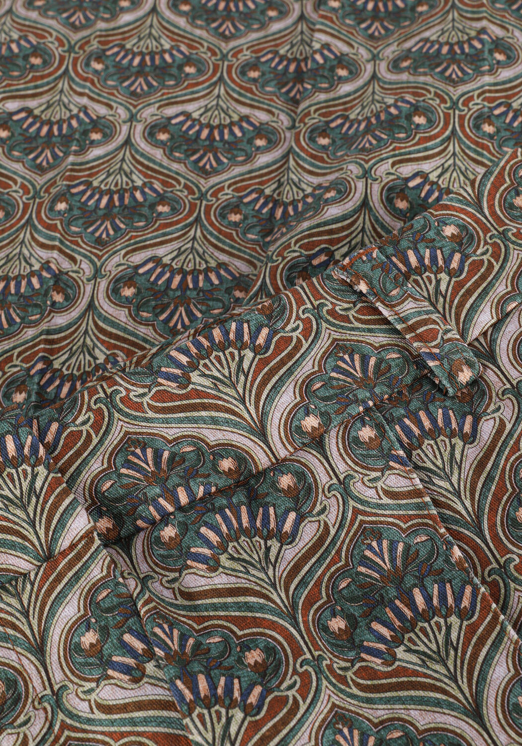 Groene SUMMUM Pantalon TROUSERS ART NOUVEAU COTTON ST - large