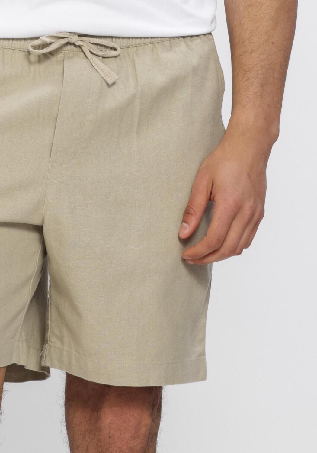 Beige WOODBIRD Korte broek WBBOMMY LINEN SHORTS - large