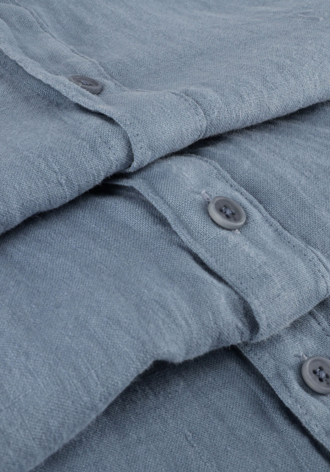 Blauwe BUTCHER OF BLUE Casual overhemd ROBBINS LINEN CLEAN SHIRT - large