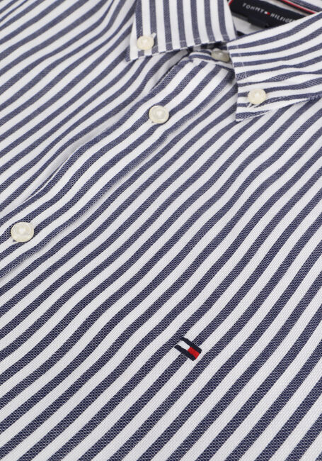 Donkerblauwe TOMMY HILFIGER Casual overhemd CLASSIC DOBBY STRIPE SF SHIRT - large