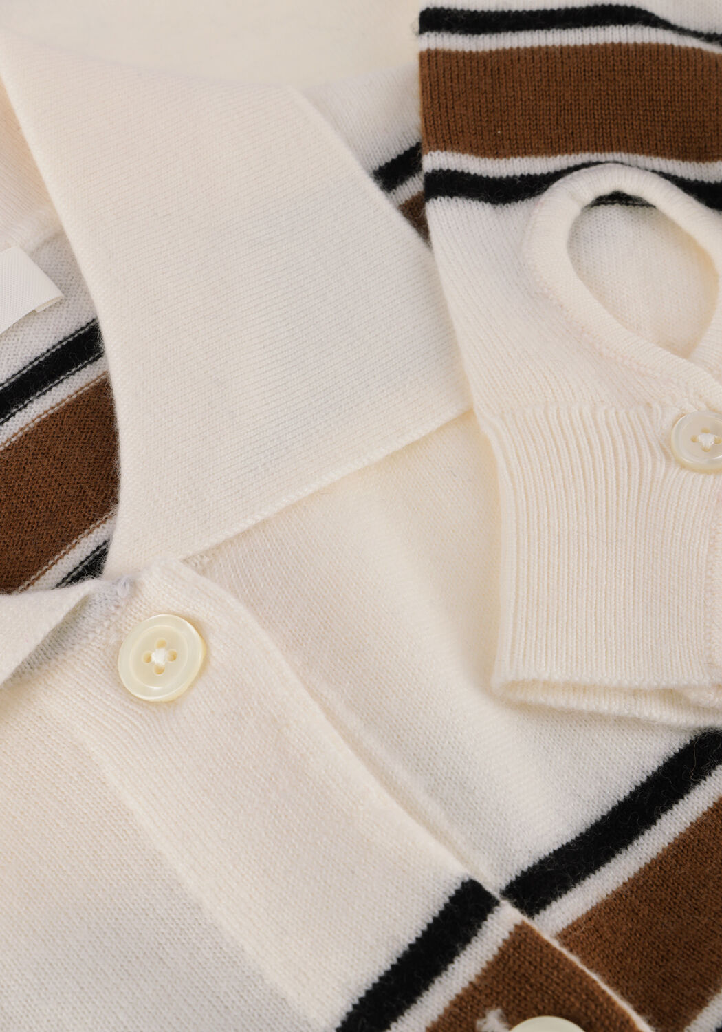 Creme SELECTED WOMEN Vest SLFTHEA LS KNIT BUTTON COLLAR NECK - large